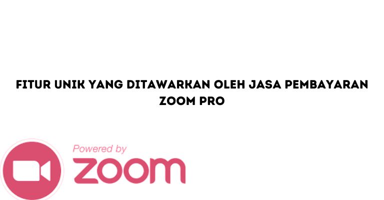 Fitur Unik yang Ditawarkan oleh Jasa Pembayaran Zoom Pro